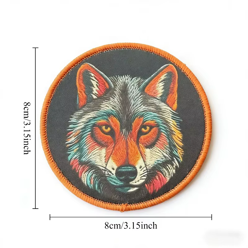 Parche táctico cabeza de lobo emblema moral animal con gancho y bucle - imagen 3