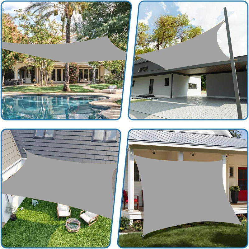 Toldo impermeable poliéster rectangular para jardín y acampada - imagen 5