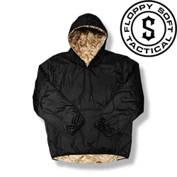 Chaqueta impermeable táctica de algodón con capucha cálida doble cara
