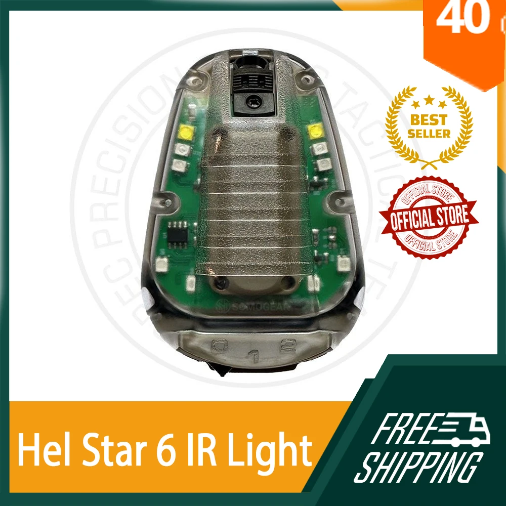 SPECPRECISION HEL STAR 6 Gen3 casco táctico ligero IR estroboscópico - imagen 2