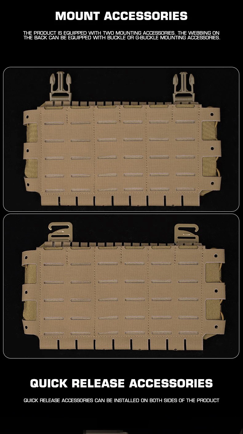 Comparativa de la bolsa con accesorios tácticos