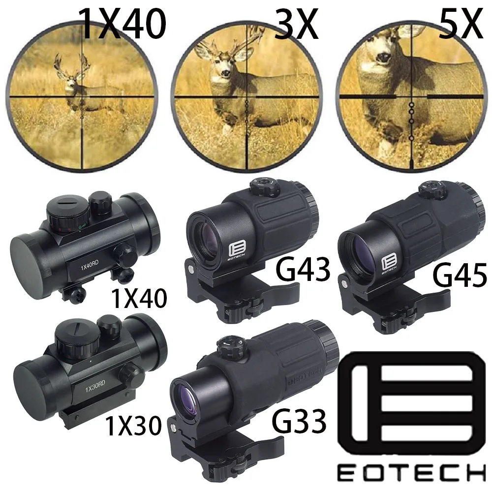 Mira holográfica EOTech G33/G43/G45 con punto rojo plegable - imagen 5