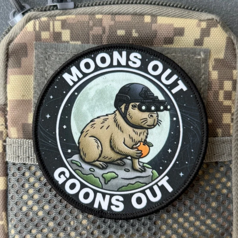 Parche táctico capibara con gancho y bucle impreso para mochilas - imagen 3