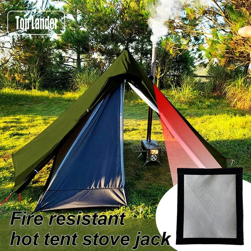 Conector estufa tipi camping – Tubo ventilación antiescaldaduras resistente al fuego - imagen 2