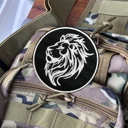 Parche táctico anime león bordado con velcro para ropa y mochilas