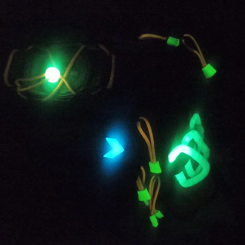 Hebilla táctica luminosa nariz de cerdo para paracord con bloqueo EDC - imagen 4