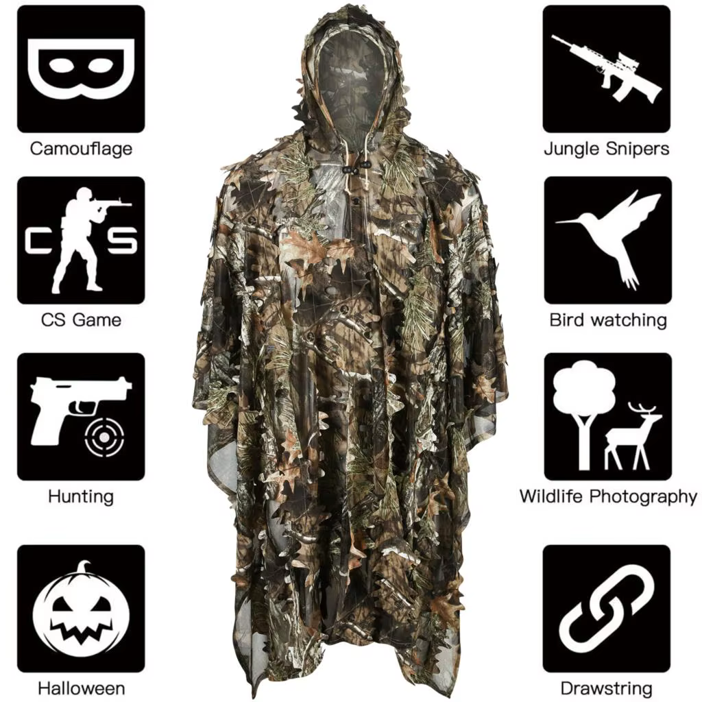 Traje Ghillie woodland camouflage caza y observación