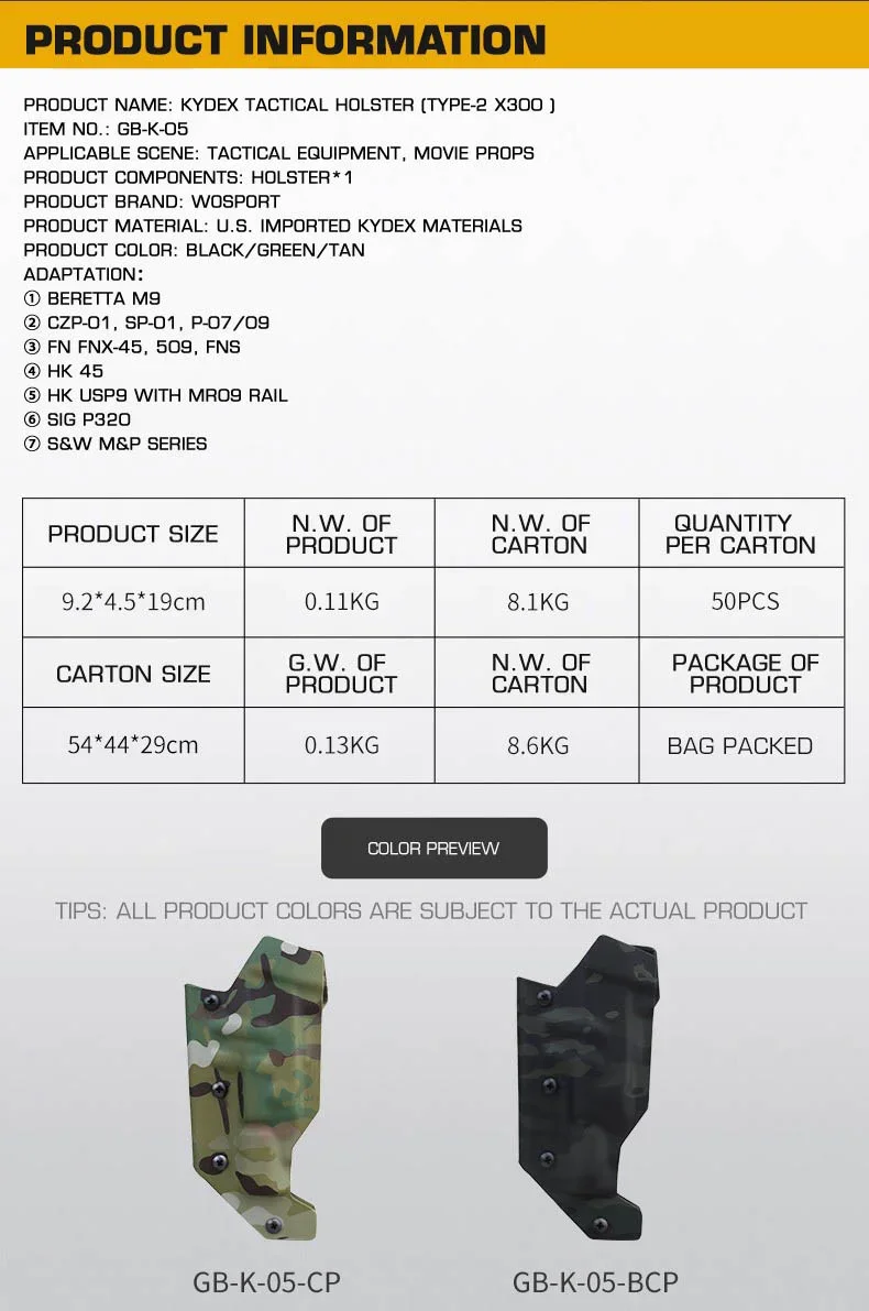 Detalle del sistema QLS de liberación rápida en funda Kydex