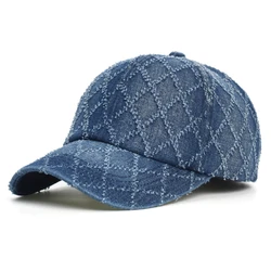 Gorra de algodón lavado perfil bajo retro vaquero ajustable