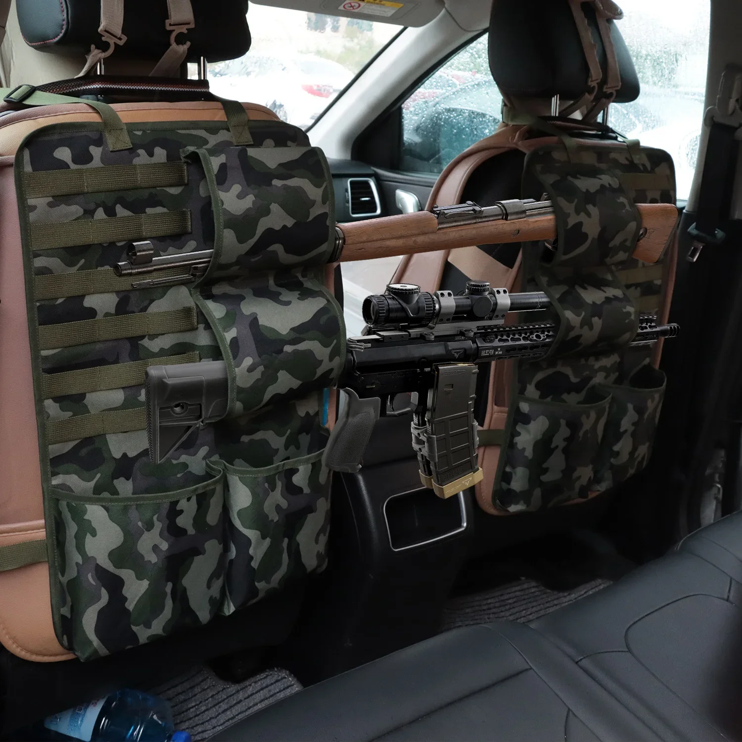 Organizador táctico MOLLE para respaldo de asiento y escopeta - imagen 4
