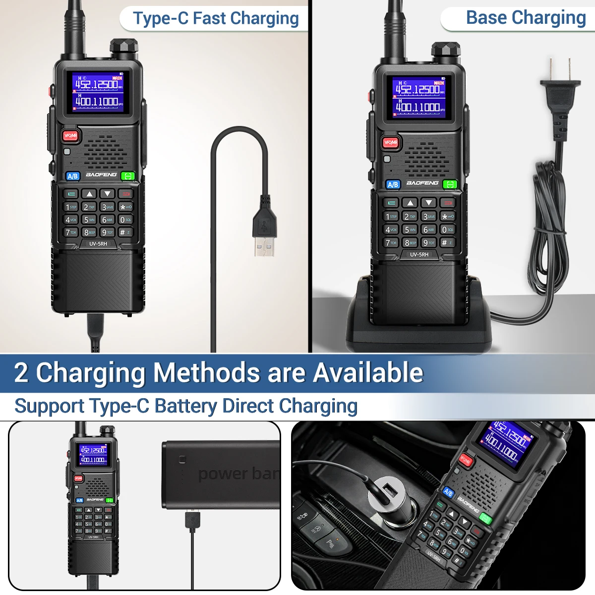 Baofeng UV-5RH walkie talkie radio portátil Air Band - imagen 4