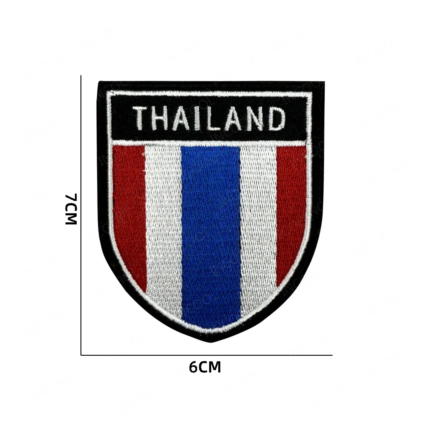 Parche bordado bandera de Tailandia con aplique PVC y goma - imagen 5