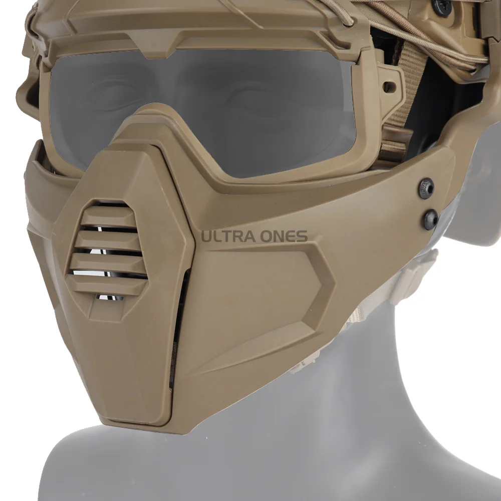 Máscara táctica con gafas extraíbles para airsoft y paintball - imagen 2
