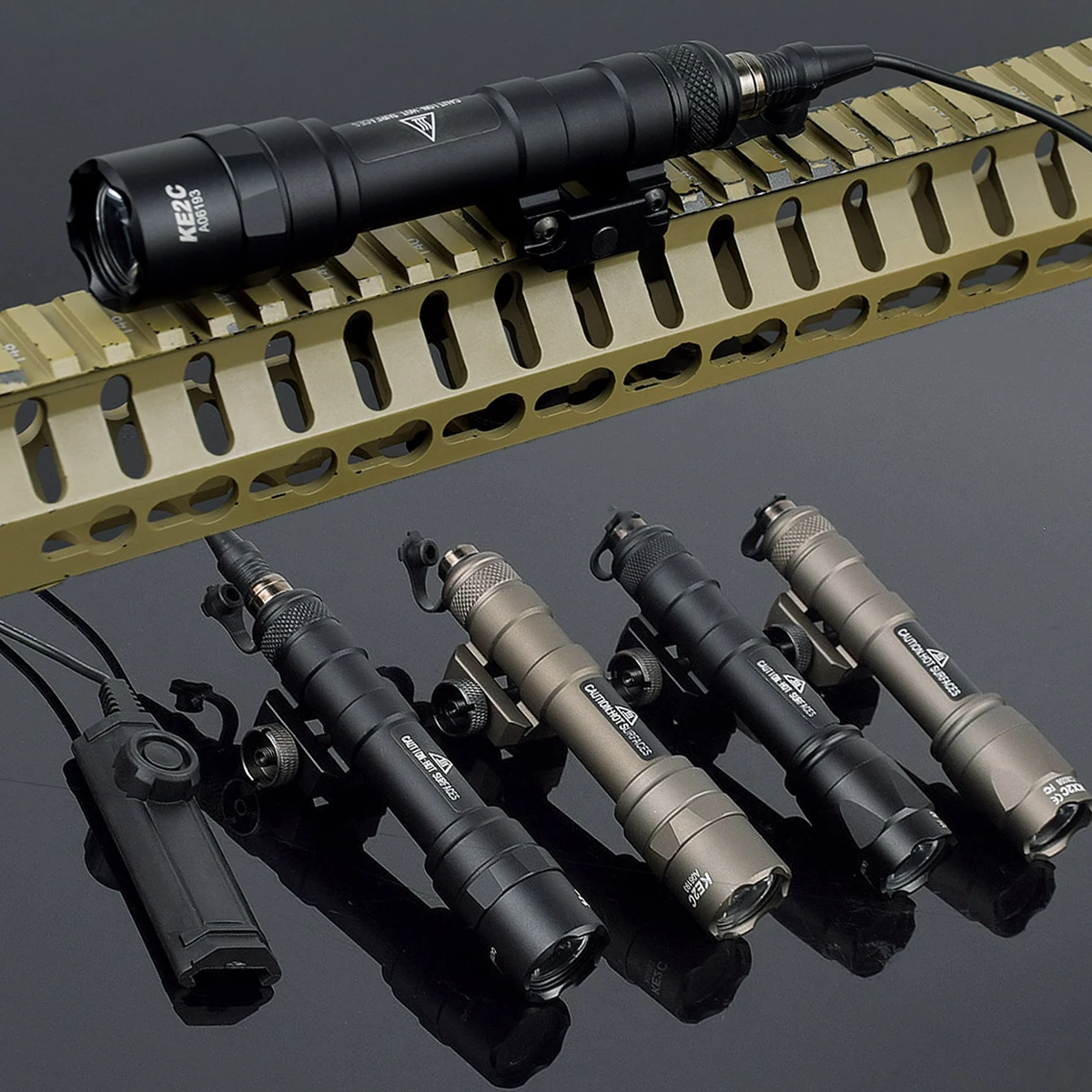 Linterna táctica Surefire para rail Picatinny AR15 caza - imagen 4