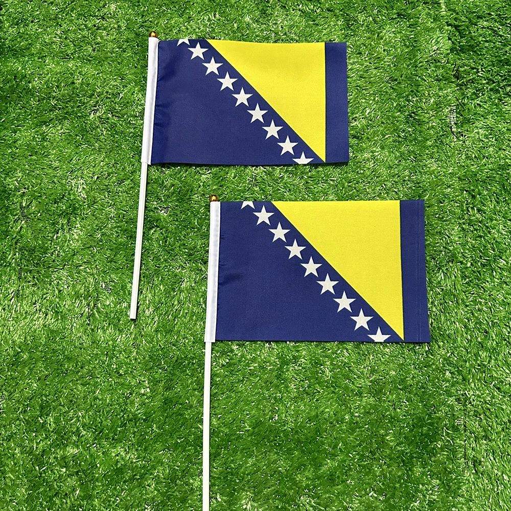 Detalle del tejido y la costura de la bandera