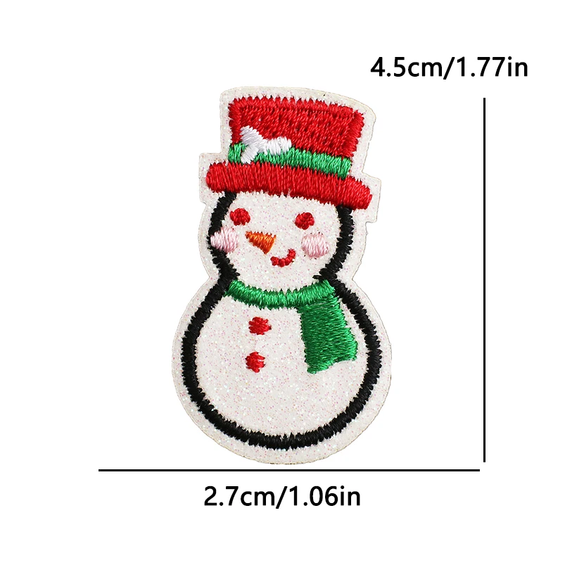 Parche bordado termoadhesivo Navidad muñeco nieve pato para planchar - imagen 3