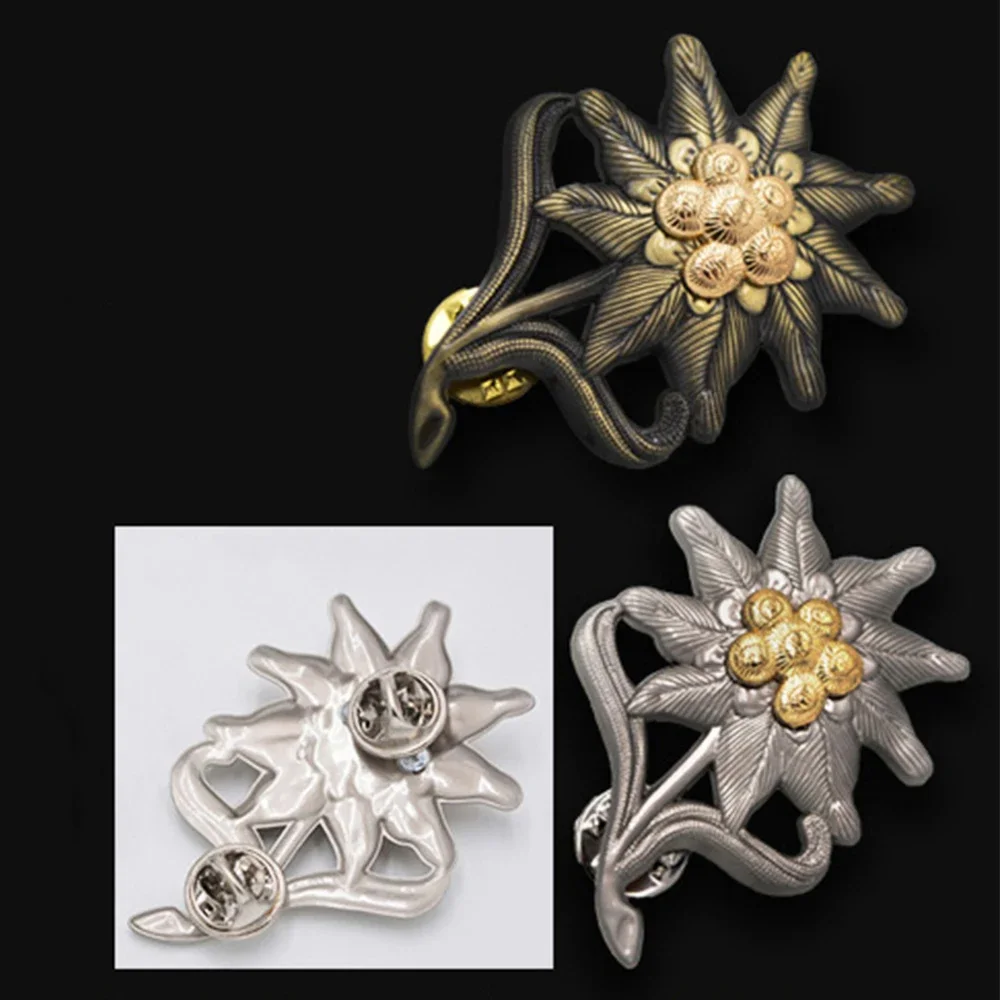 EM Badge Edelweiss – Pin militar infantería montaña - imagen 4