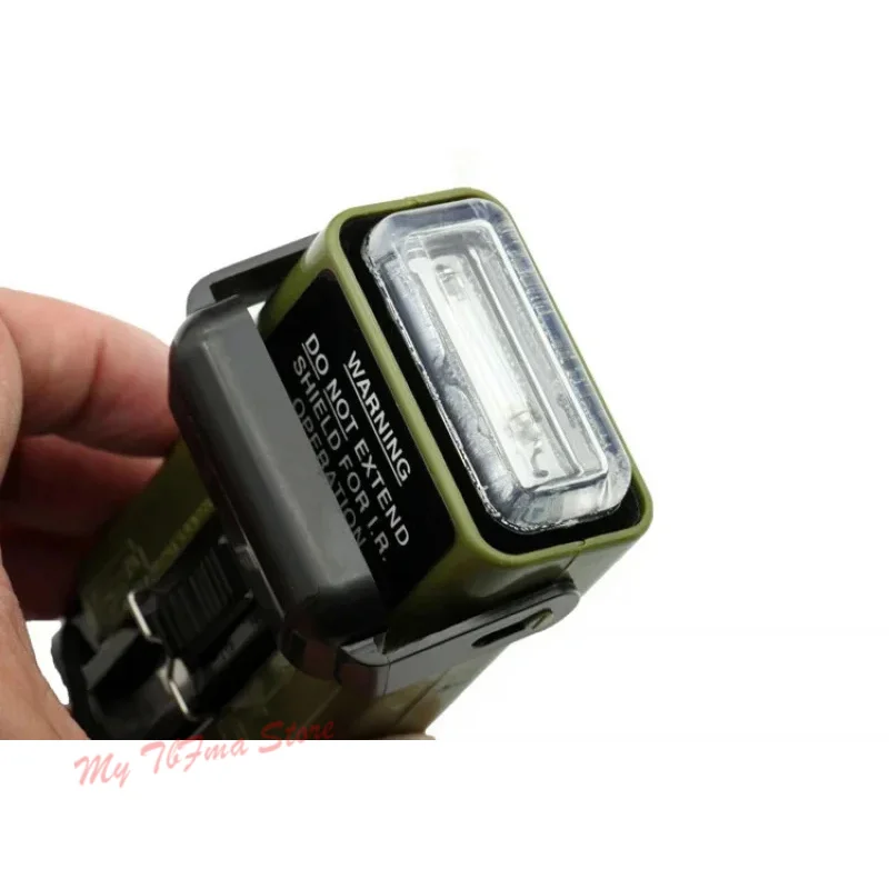 Ejemplo de uso del marcador en un casco táctico con filtro IR activado