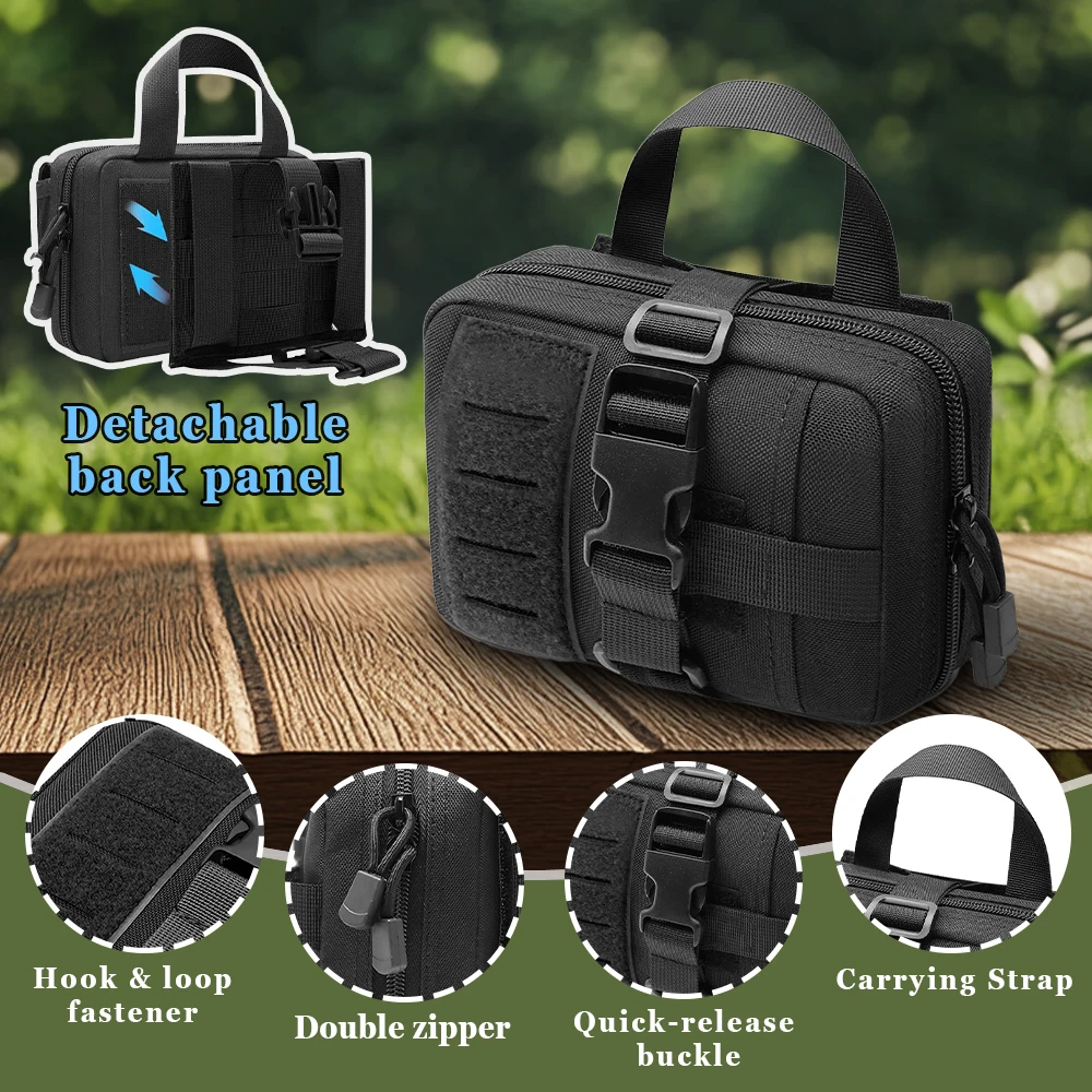 Bolsa táctica MOLLE EDC para primeros auxilios y caza al aire libre - imagen 5