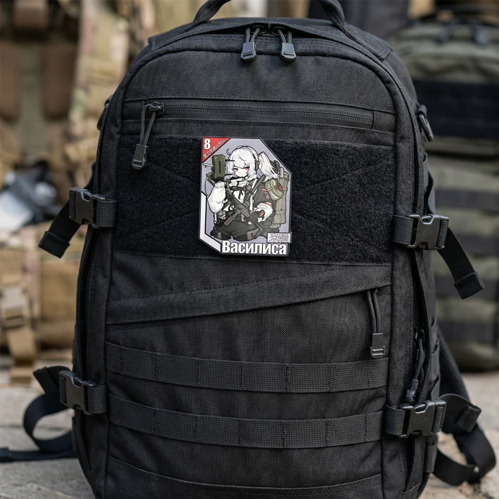 Cedar Mia Parche Táctico estilo anime chica pistola para mochila - imagen 5