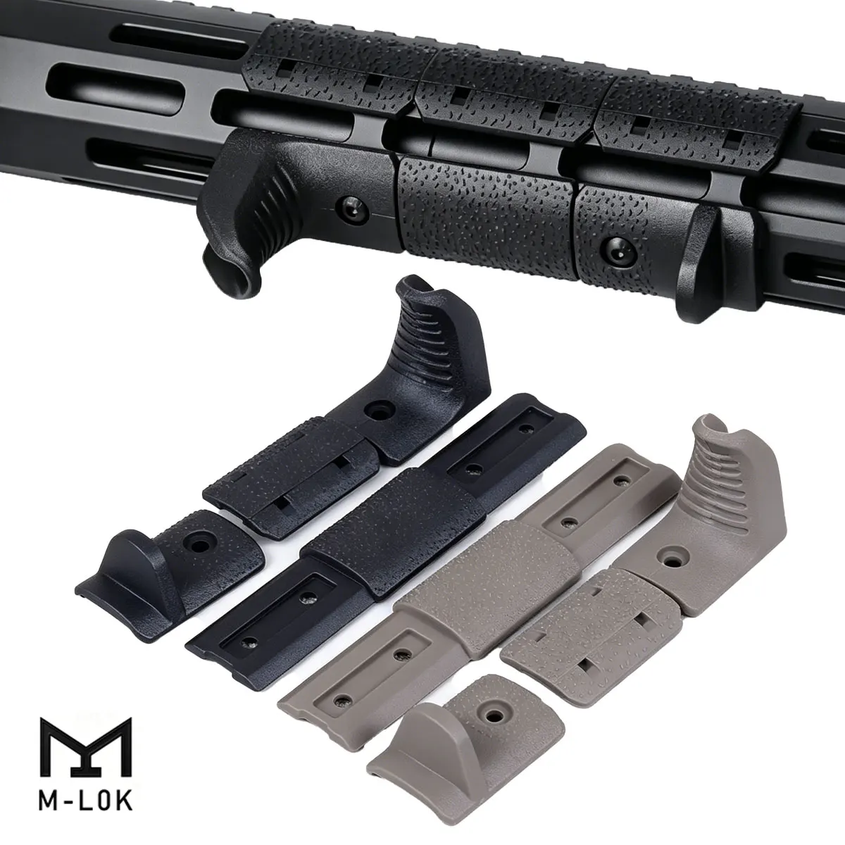 Protecciones tácticas antideslizantes Picatinny M-LOK para Airsoft - imagen 3