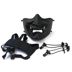 Máscara táctica media cara Ghostface para airsoft y paintball