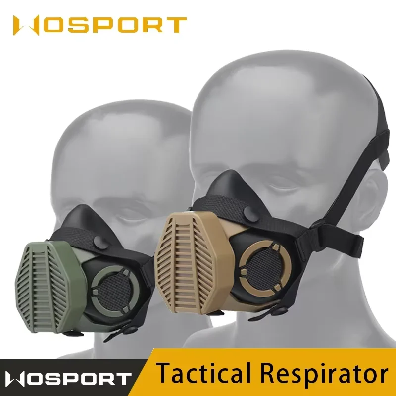Respirador táctico de media máscara para paintball, tiro y airsoft - imagen 5