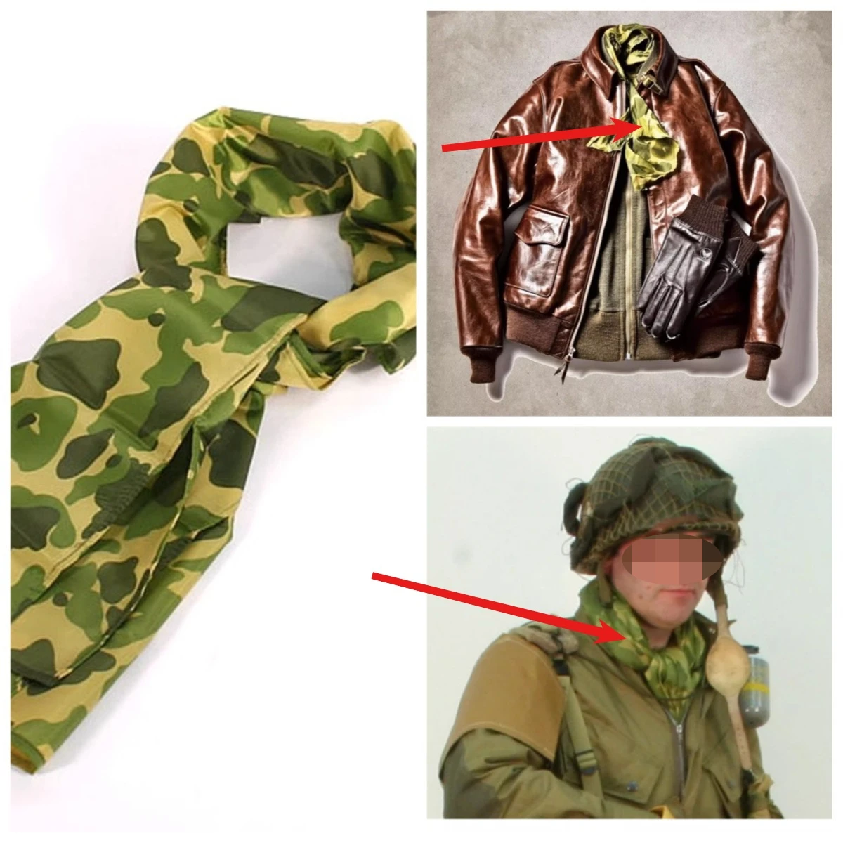 Bufanda de camuflaje paracaidista nailon para cosplay de caza pato - imagen 4