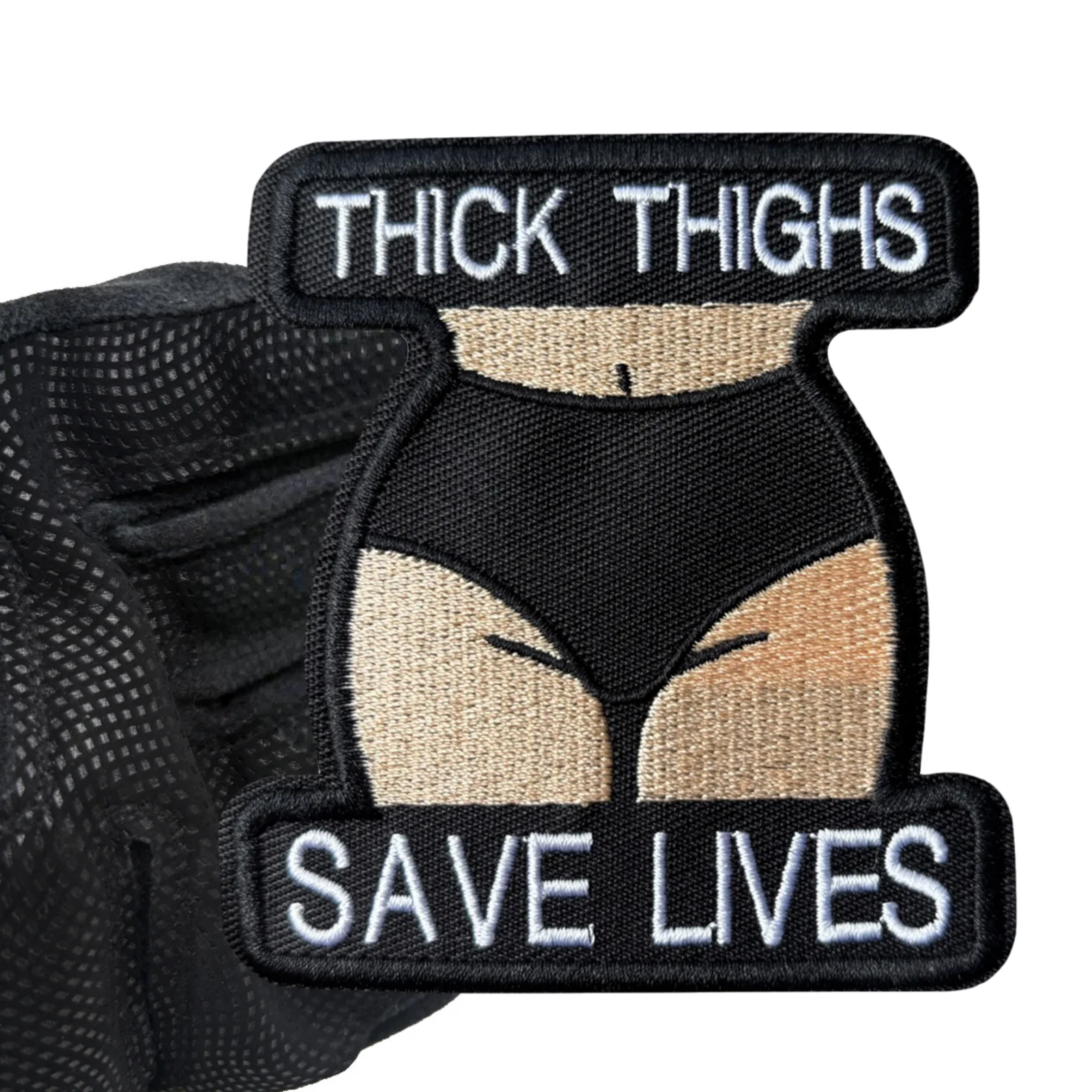 Parche táctico bordado Thick Thighs Save Lives – Insignia gancho-bucle - imagen 4
