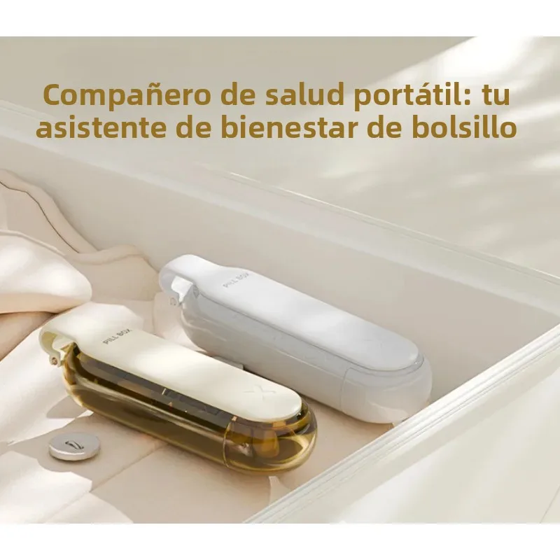 Pastillero portátil organizador de pastillas con compartimentos - imagen 5