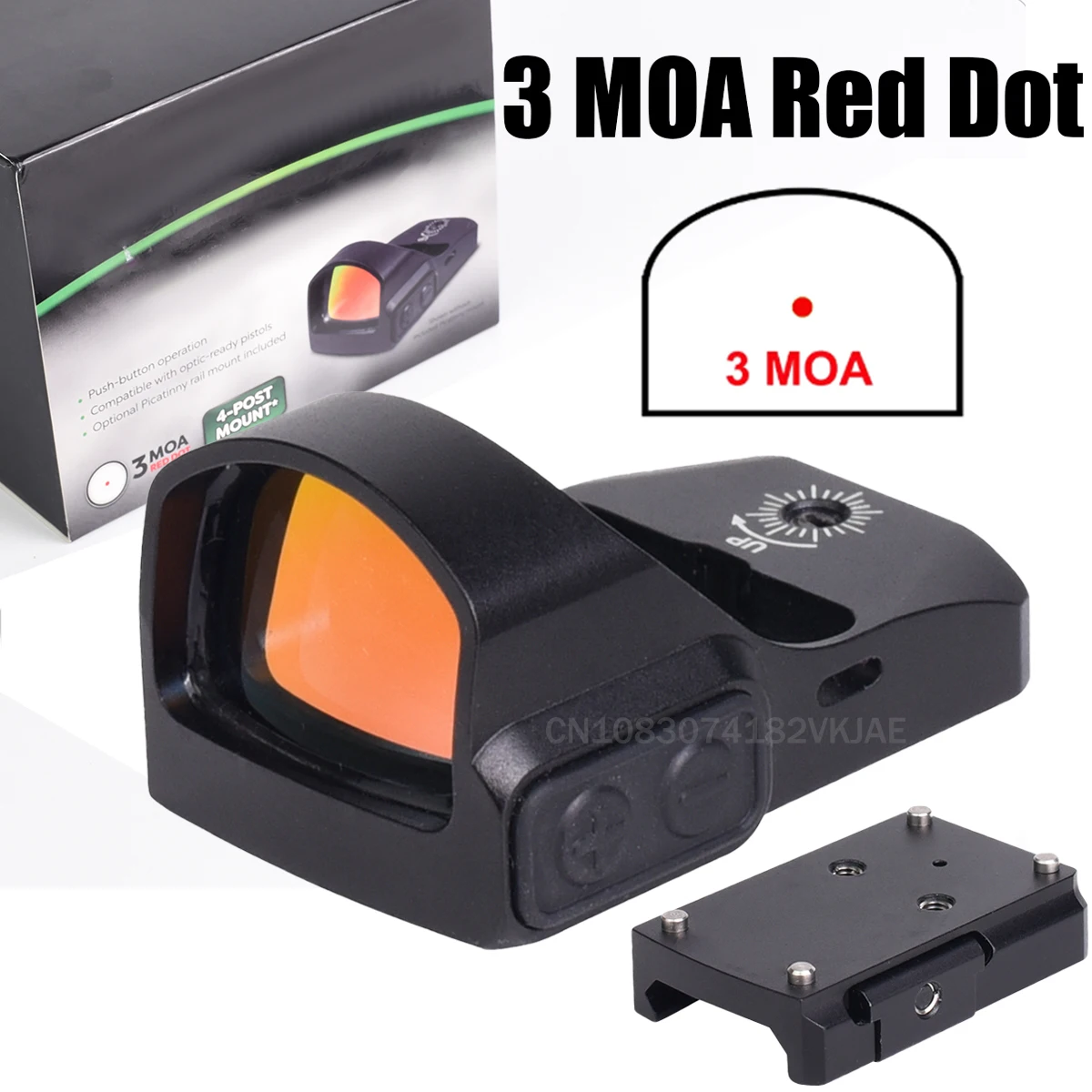 Mira reflex sin paralaje, apagado automático, riel Picatinny - imagen 2