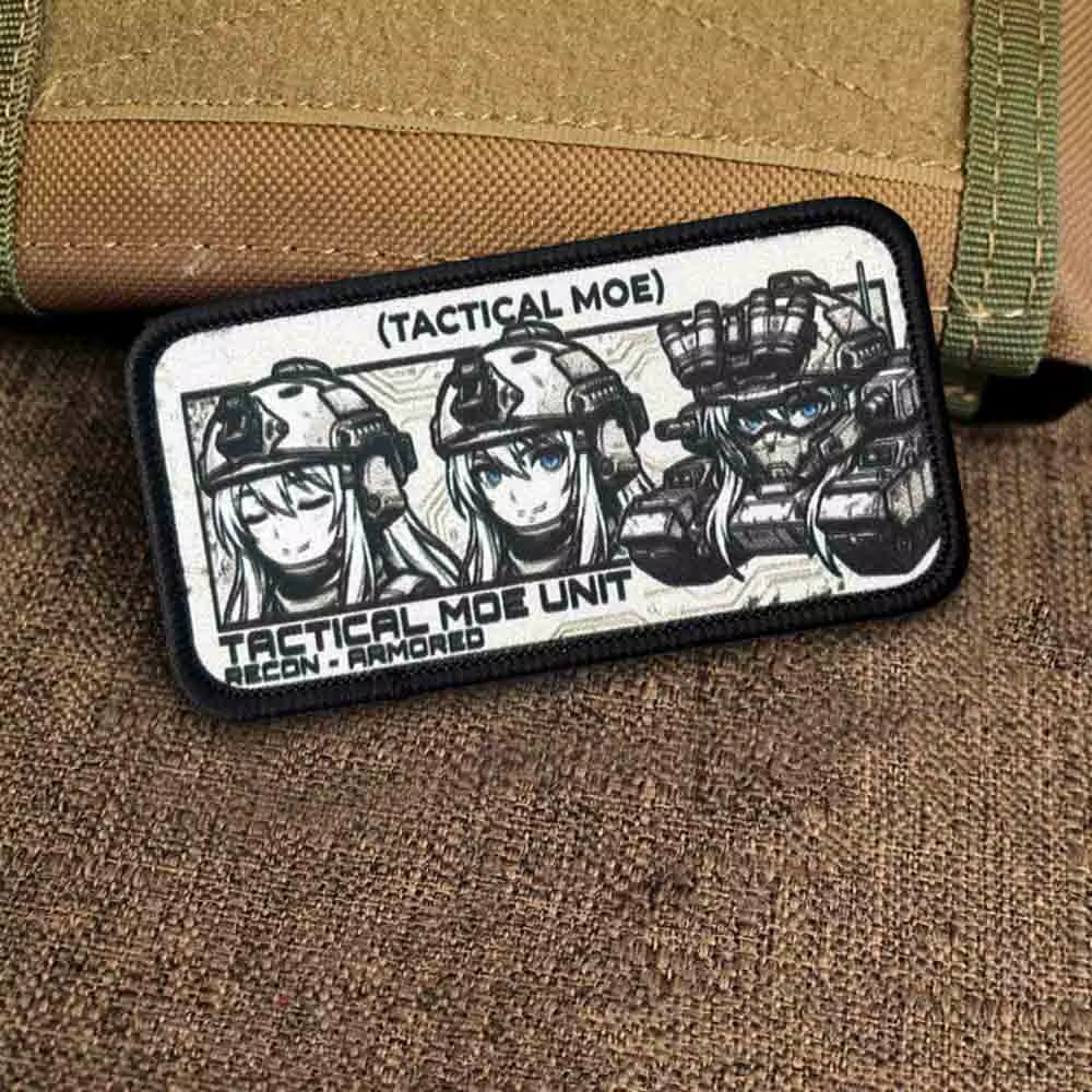 Parche airsoft táctico con velcro waifu anime chica gamer - imagen 3
