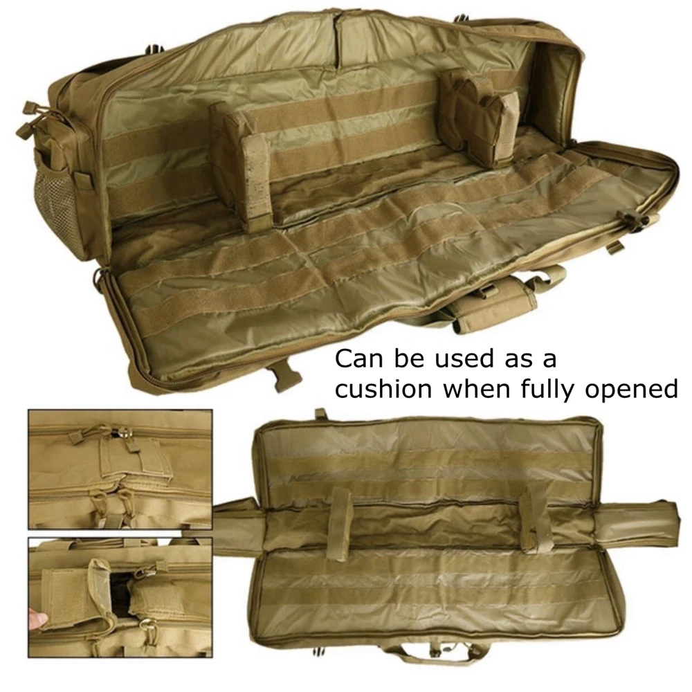 Mochila tactica MOLLE con bolsa doble para rifle y estuche carabina - imagen 2