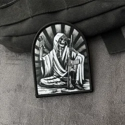 Parche táctico militar con estampado de soldado y velcro