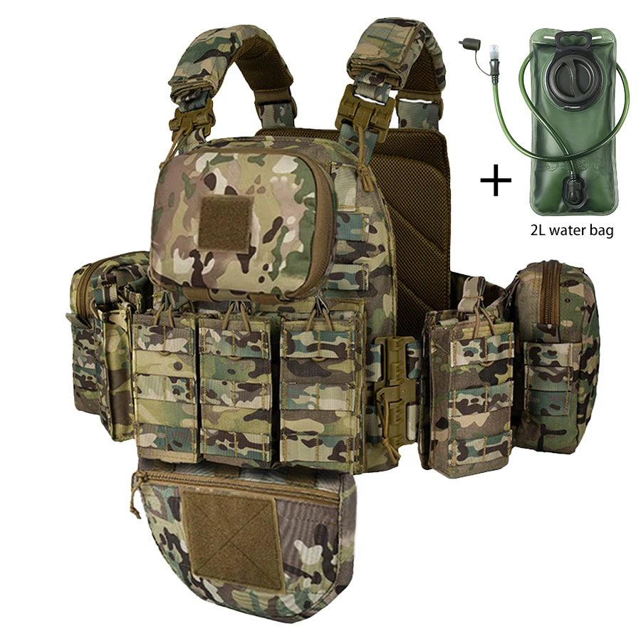 Chaleco táctico camuflaje multifuncional con bolsa de hidratación - imagen 5