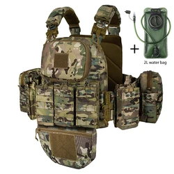 Chaleco táctico camuflaje multifuncional con bolsa de hidratación