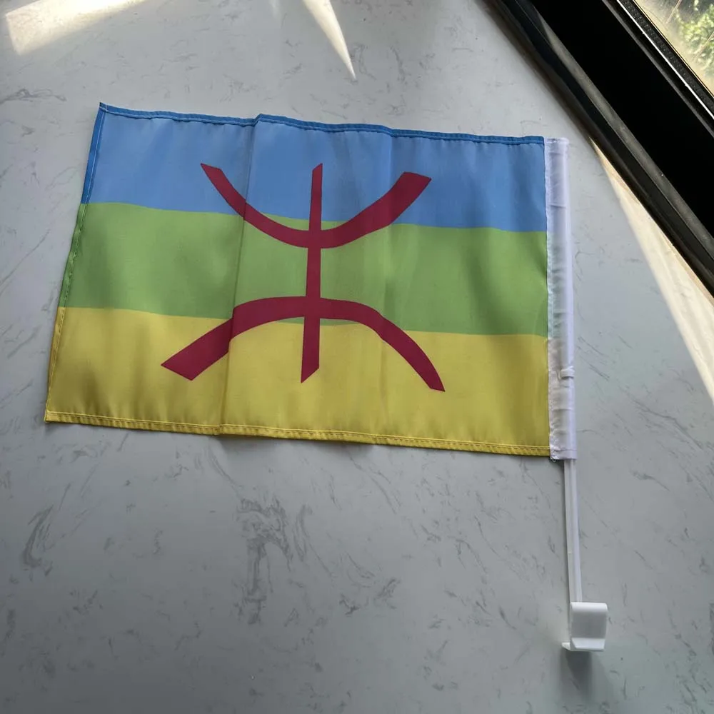 Bandera berbera para coche y ventana de poliéster con asta - imagen 4