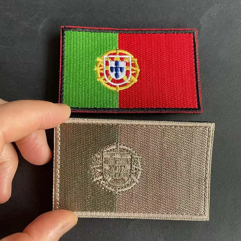 Parche bordado bandera de Portugal reflectante IR táctico - imagen 2