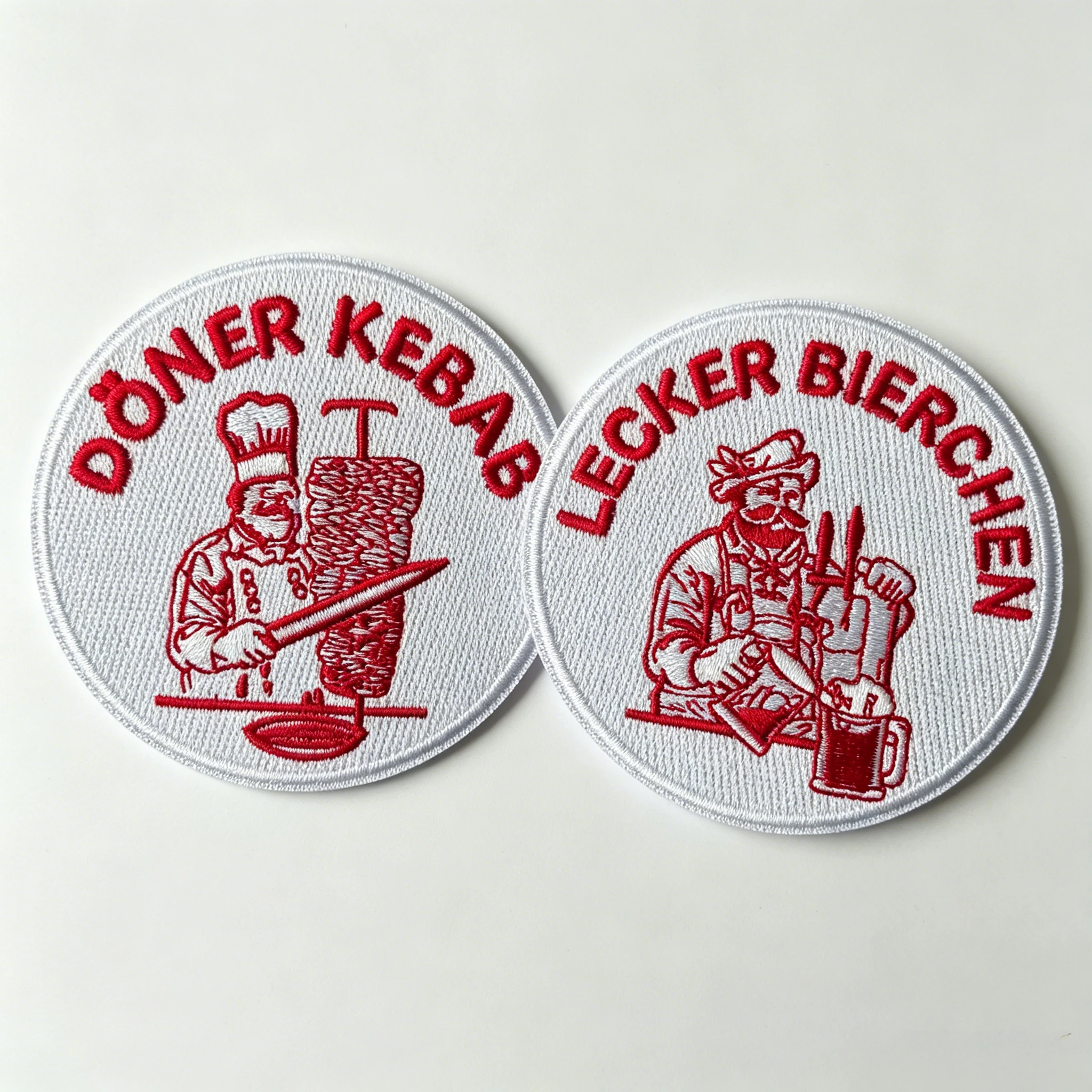Parche bordado Doner Kebab Chef morale redondo para mochila - imagen 5