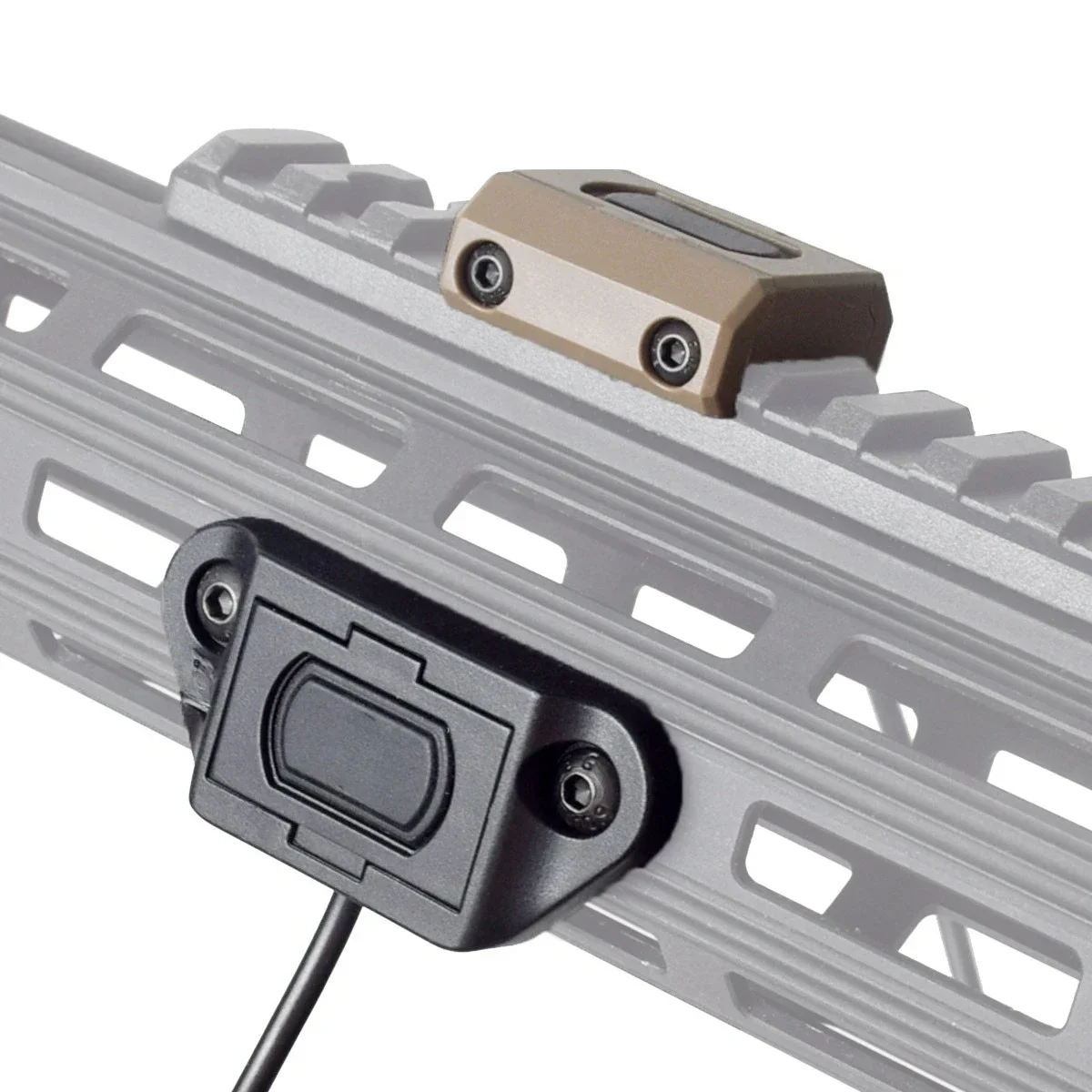 Interruptor y cableado hacia el riel
