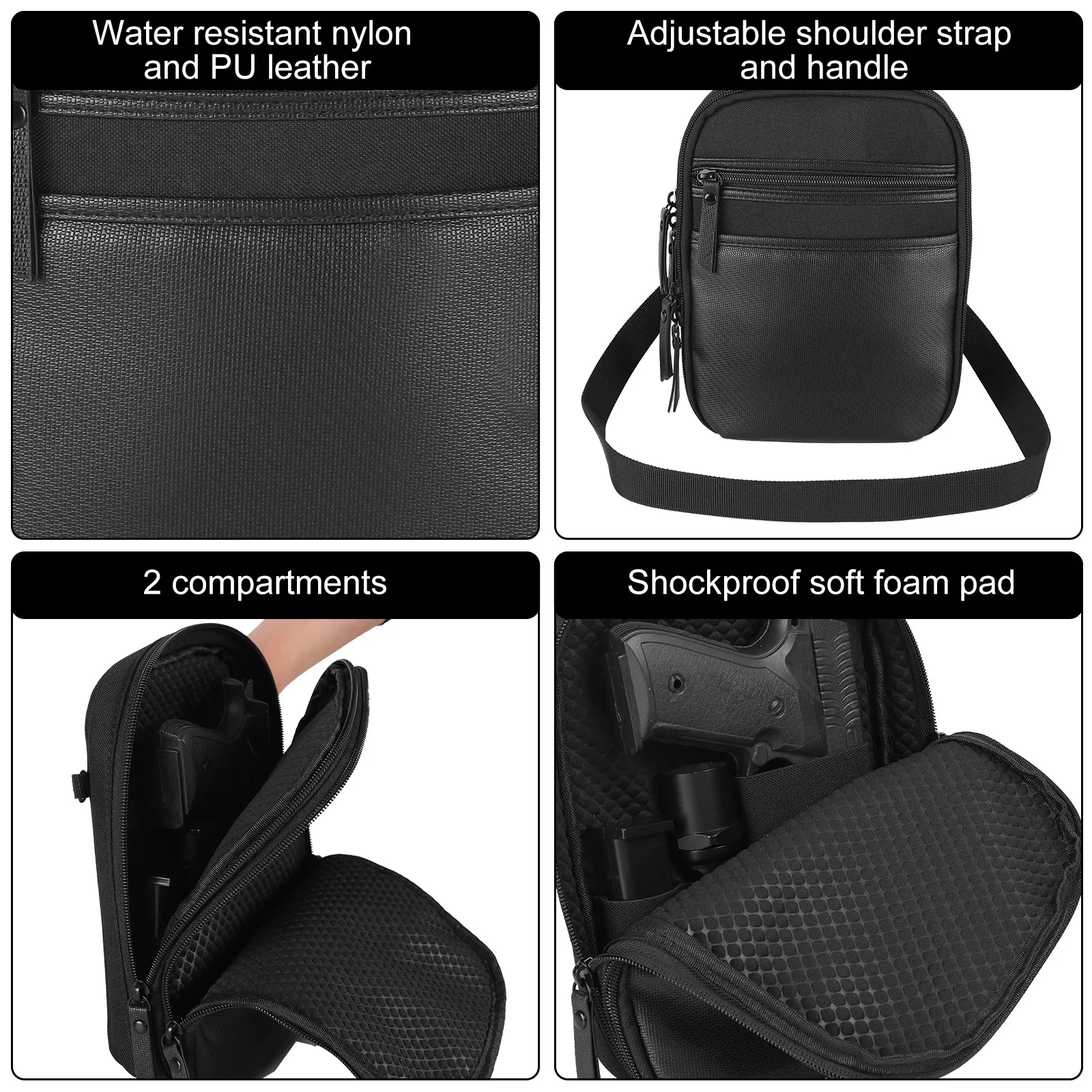 Bolsa táctica para pistola EDC con funda oculta y bandolera - imagen 2