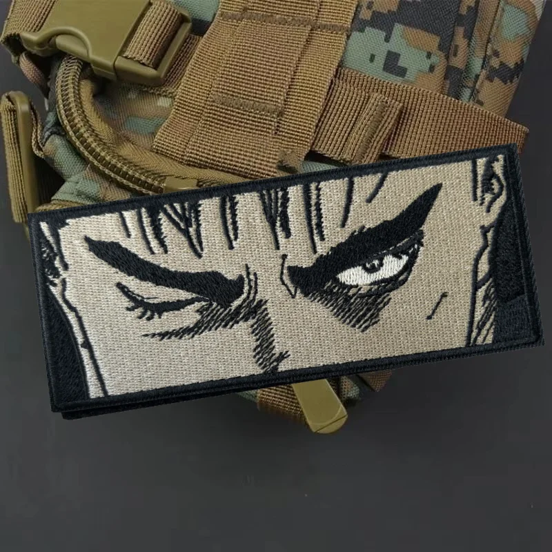 Parche táctico ojos anime infantil con velcro para mochila - imagen 4