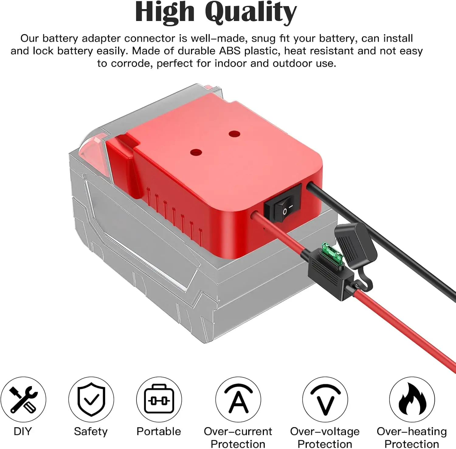 Milwaukee M18 adaptador rueda motorizada para batería con interruptor - imagen 5