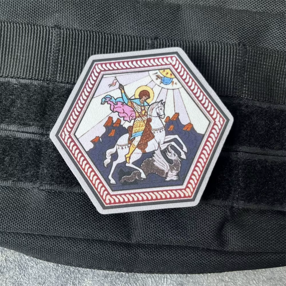 Parche táctico San Jorge bordado velcro para panel MOLLE - imagen 3