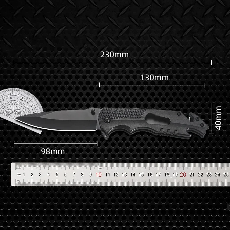 Cuchillo plegable EDC de acero inoxidable alta dureza para exterior - imagen 5