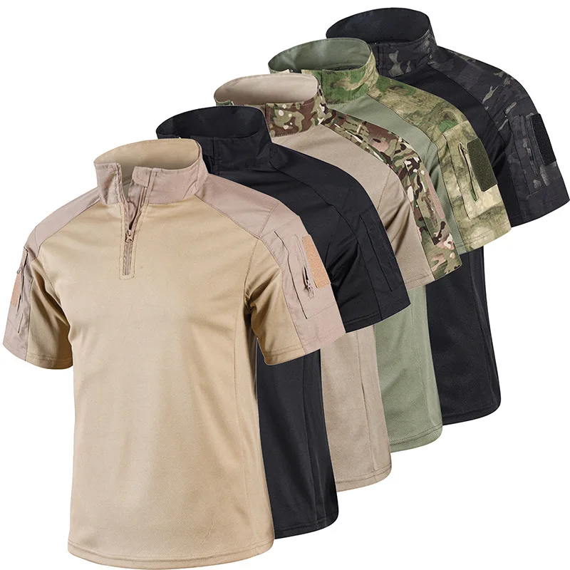Camiseta táctica camuflaje manga corta secado rápido caza y senderismo - imagen 4