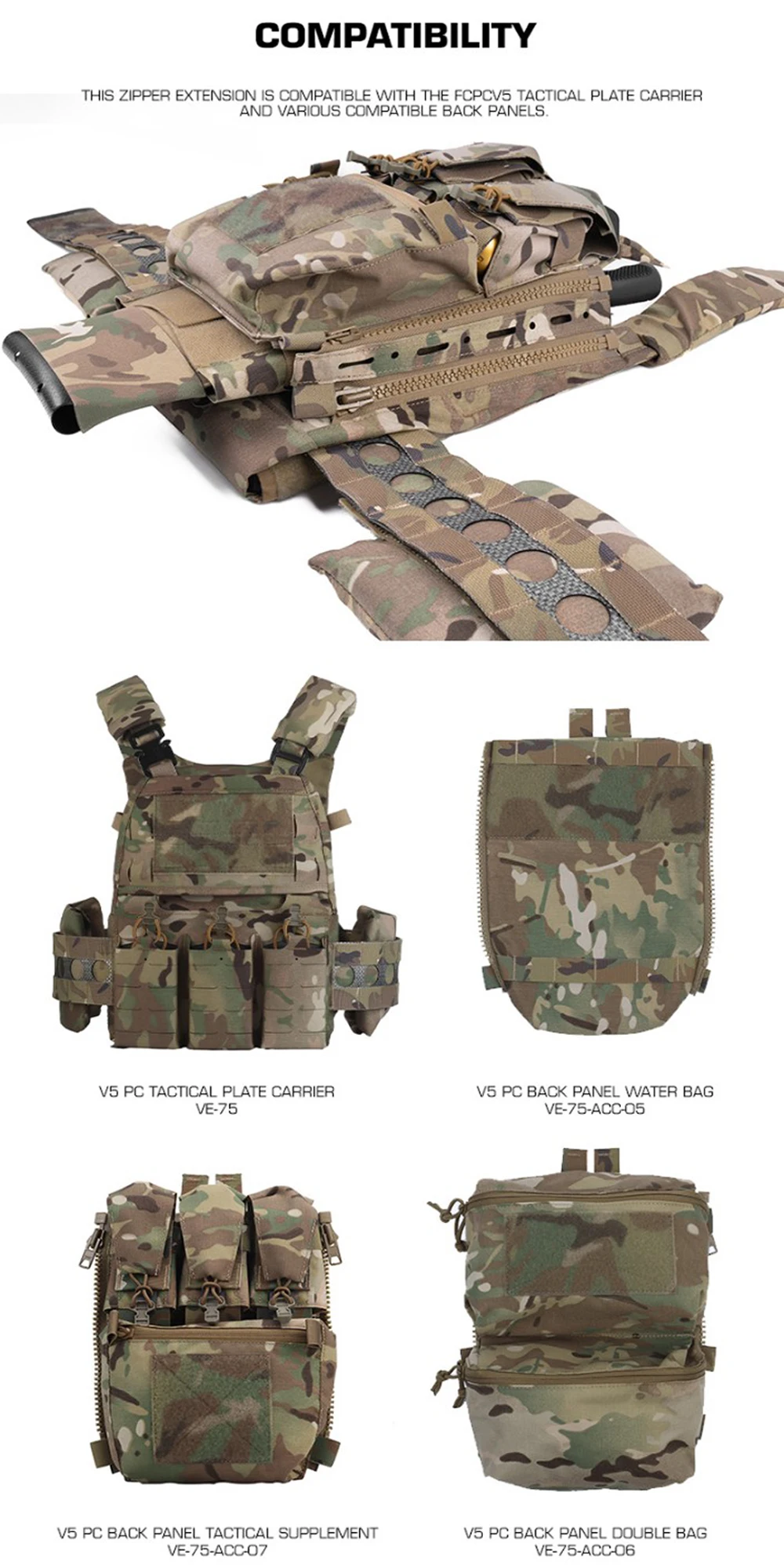 Conexión modular estilo MOLLE