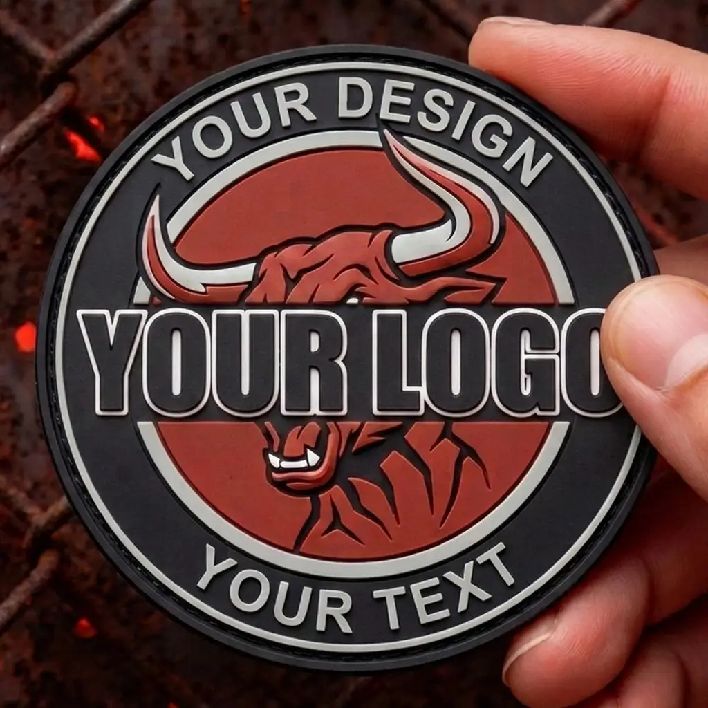 Parche táctico de silicona 3D con velcro y logotipo - imagen 5