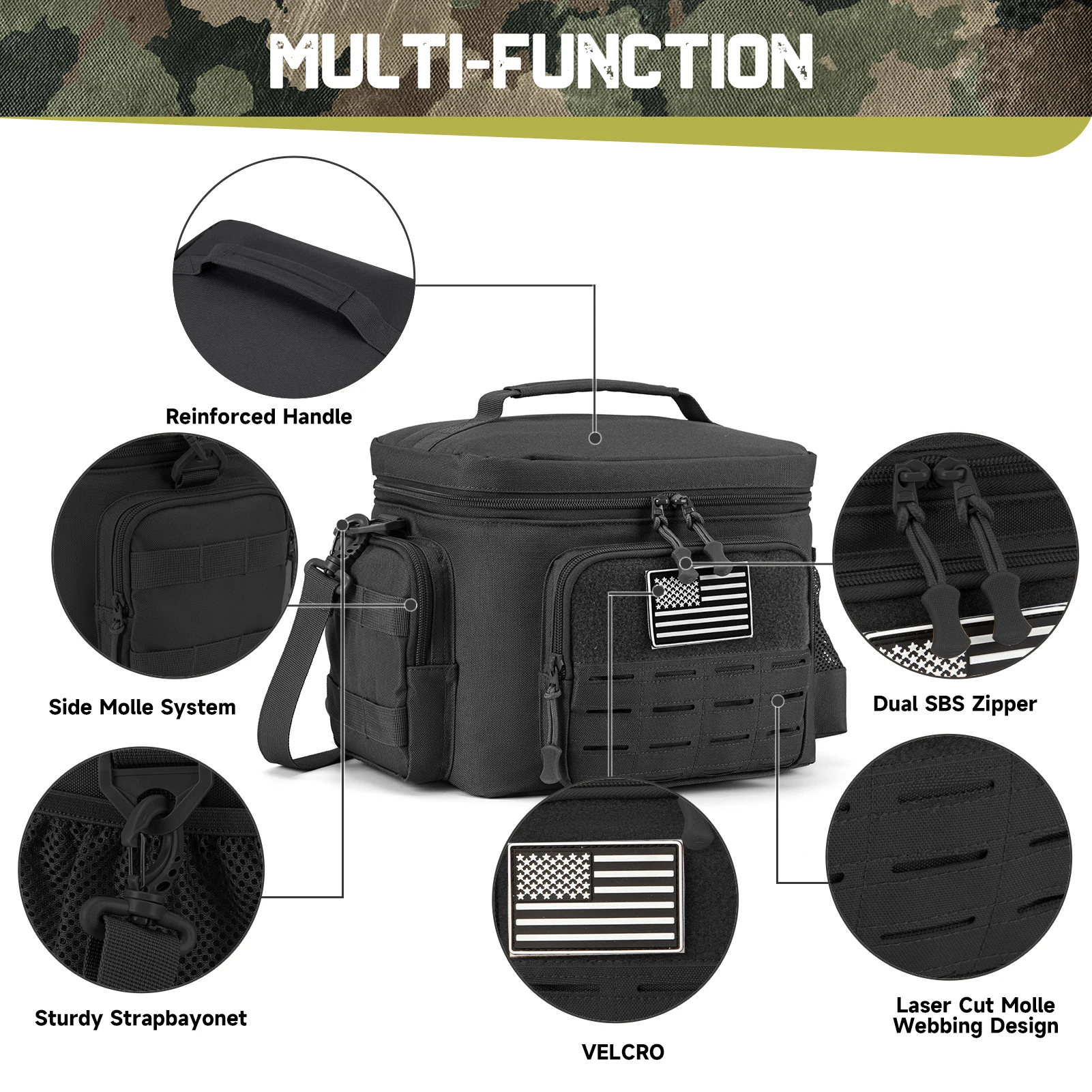 Bolsa isotérmica táctica ripstop – Resistente al agua para comida - imagen 3