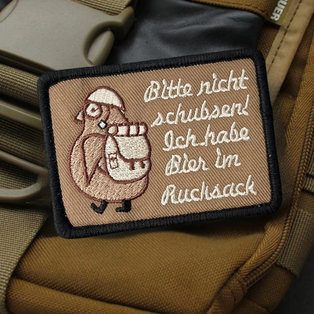 Parche táctico Bitte Nicht Schubsen – insignia moral gancho y bucle - imagen 3